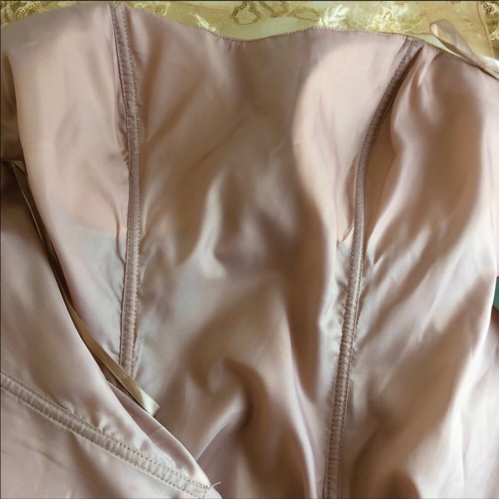 Franssical sequin applique chiffon champagne Gown - Picture 10 of 10